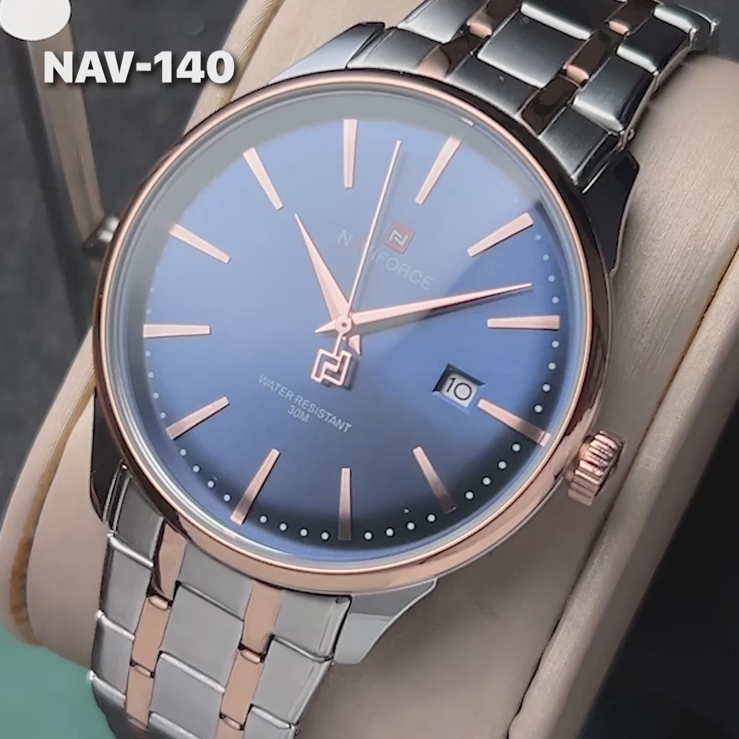 RELOJ NAVIFORCE ORIGINAL ELEGANTE PLATEADO | NAV-140, NAV-141, NAV-142 PARA HOMBRE