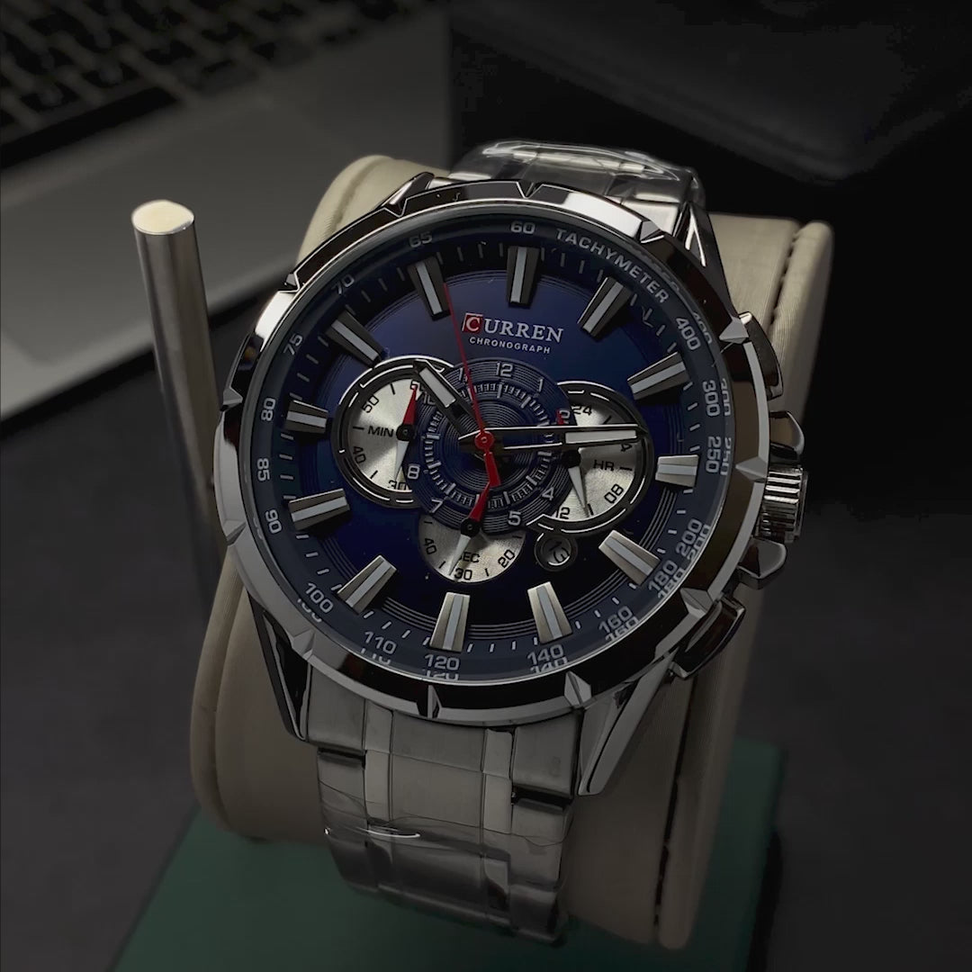 RELOJ CURREN ORIGINAL - ELEGANTE - NEGRO - PLATEADO - AZUL 8363 | CUR-31 I CUR-32 I CUR-33 I CUR-75-6