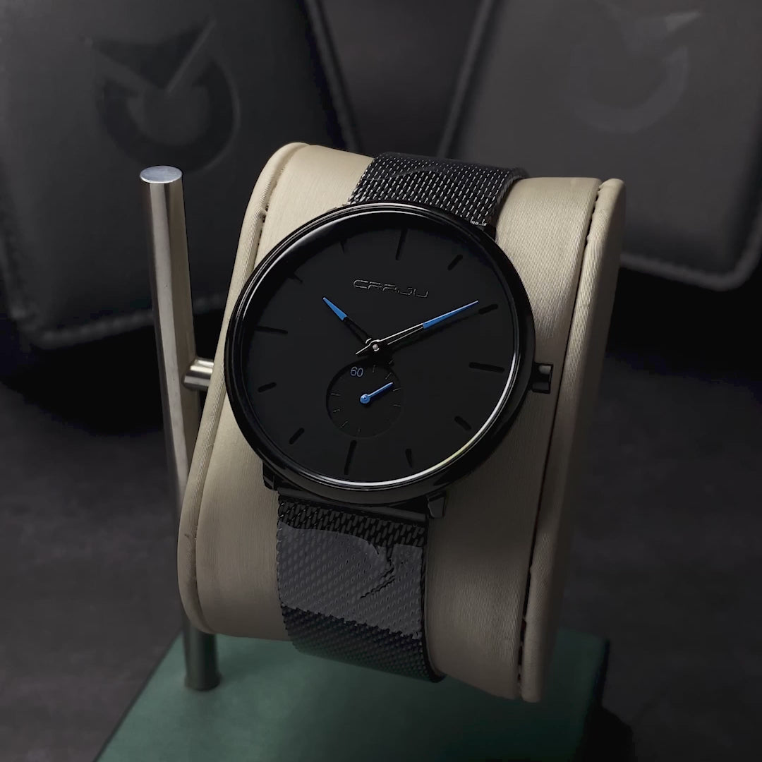 RELOJ CRRJU ORIGINAL - ELEGANTE NEGRO PARA HOMBRE | CRR-5 I CRR-6 I CRR-12 I CRR-13