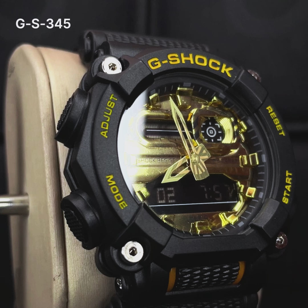RELOJ G-SHOCK ARMY BLACK - GA-900 - DEPORTIVO CASUAL - BLANCO - NEGRO - DORADO -NEGRO ANARANJADO-17