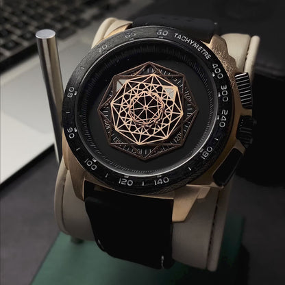 RELOJ RUIMAS ORIGINAL  - CASUAL NEGRO Y DORADO PARA HOMBRE  533G | RUI-10 | RUI-11 | RUI-1 (6)