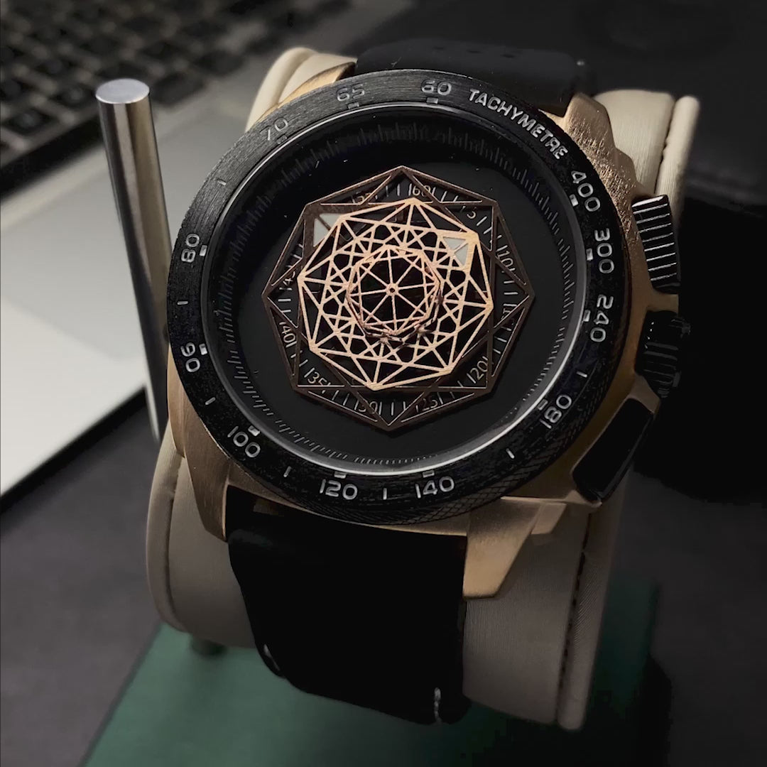 RELOJ RUIMAS ORIGINAL  - CASUAL NEGRO Y DORADO PARA HOMBRE  533G | RUI-10 | RUI-11 | RUI-1 (6)