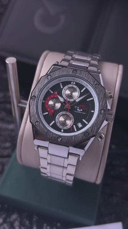 RELOJ PANZER ORIGINAL - ELEGANTE DORADO NEGRO BLANCO Y PLATEADO  PARA HOMBRE |  PAN-29, PAN-30, PAN-31, PAN-32