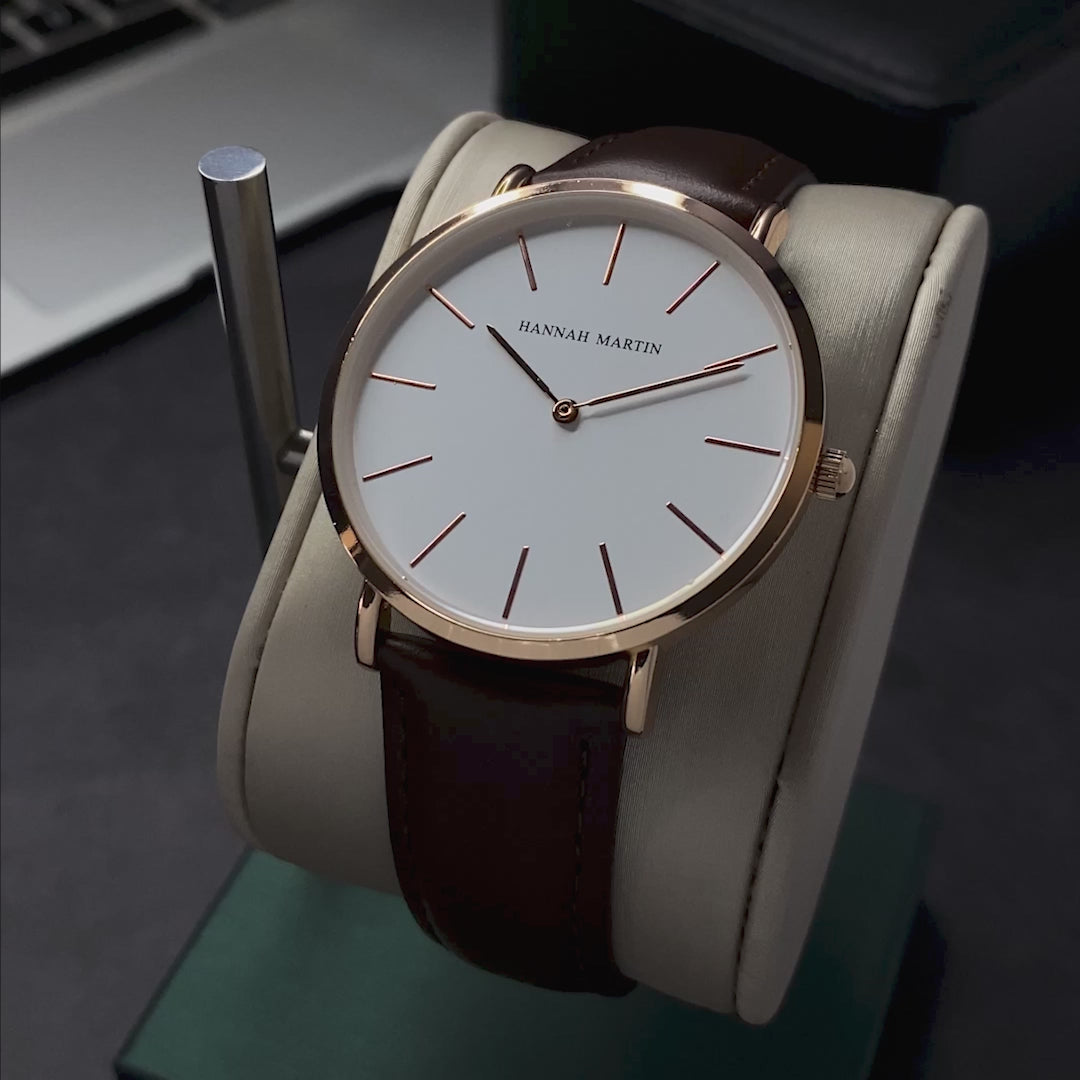 RELOJ ORGINAL HANNAH MARTIN - ELEGANTE Y CASUAL - MARRON | HAN-47 (2)