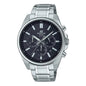 EFV-650 | RELOJ CASIO EDIFICE ORIGINAL ACERO/CUERO PLATEADO