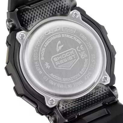 GBD-200 | RELOJ CASIO G-SHOCK ORIGINAL RESINA NEGRO/AZUL/NARANJA/MORADO/VERDE/GRIS