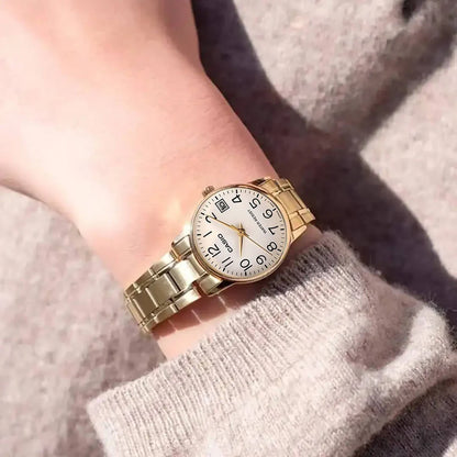 RELOJES CASIO DE ACERO PARA PAREJA DE COLOR DORADO | CAS-20, CAS-206