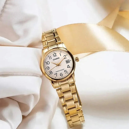 LTP-V002 | RELOJES CASIO ORIGINAL DE ACERO DORADO/PLATEADO
