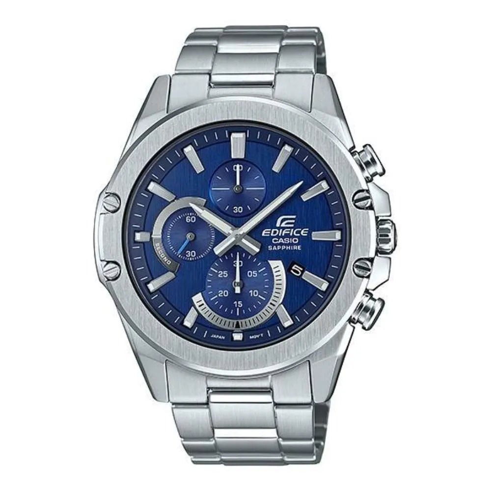 EFR-S567 | RELOJ CASIO EDIFICE ORIGINAL ACERO PLATEADO AZUL NEGRO | EDI-OG-50, EDI-OG-51, EDI-OG-52