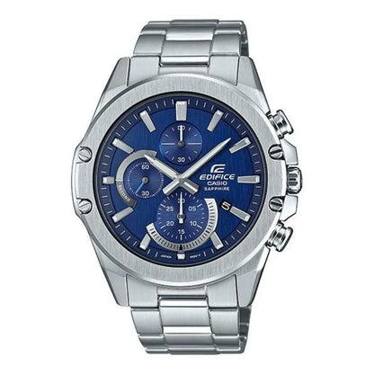 EFR-S567 | RELOJ CASIO EDIFICE ORIGINAL ACERO PLATEADO AZUL NEGRO | EDI-OG-50, EDI-OG-51, EDI-OG-52