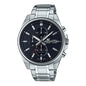 EFV-610 | RELOJ CASIO EDIFICE ORIGINAL ACERO NEGRO AZUL | EDI-OG-65, EDI-OG-66