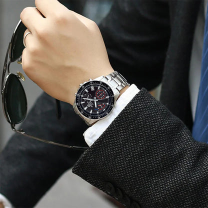 EFV-540D | RELOJ CASIO EDIFICE ORIGINAL ACERO ROJO NEGRO | EDI-OG-57,  EDI-OG-58