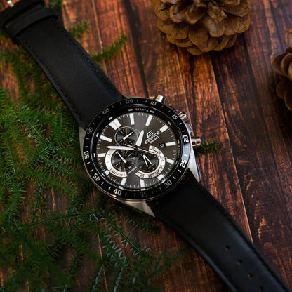 EFV-620 | RELOJ CASIO EDIFICE ORIGINAL CUERO NEGRO | EDI-OG-67