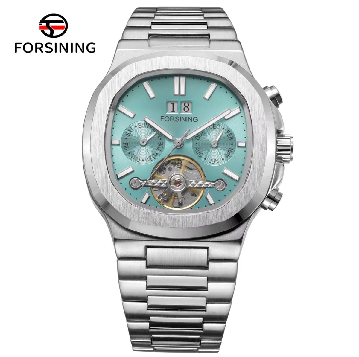 TM481 | RELOJ SKELETON FORSINING ORIGINAL PLATEADO | FOR-33, FOR-34, FOR-35