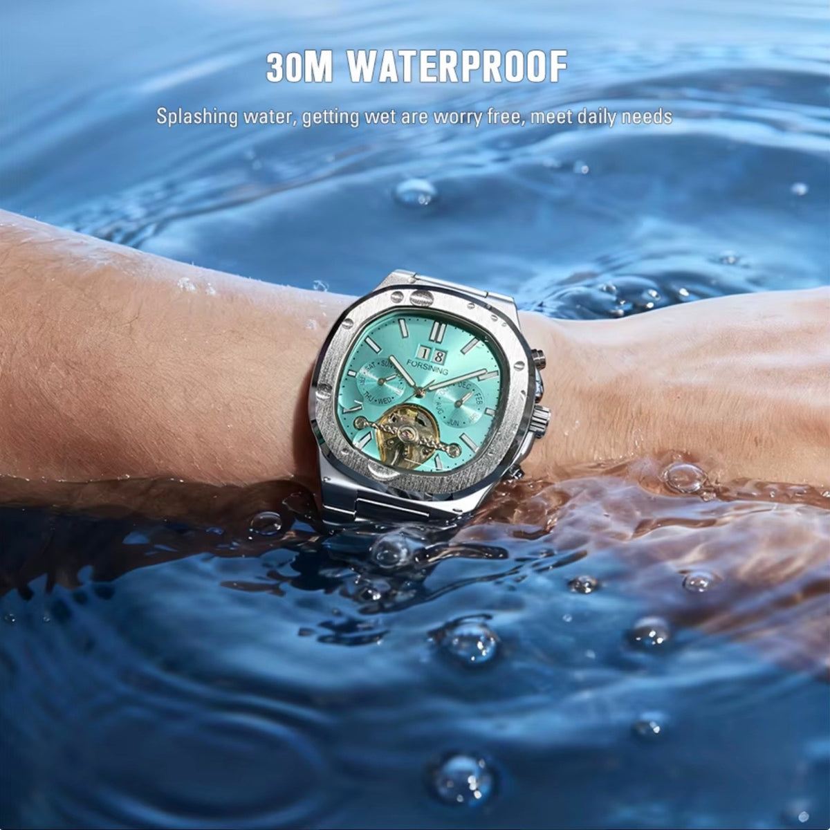 TM481 | RELOJ SKELETON FORSINING ORIGINAL PLATEADO | FOR-33, FOR-34, FOR-35