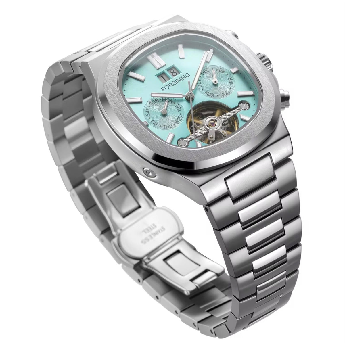 TM481 | RELOJ SKELETON FORSINING ORIGINAL PLATEADO | FOR-33, FOR-34, FOR-35