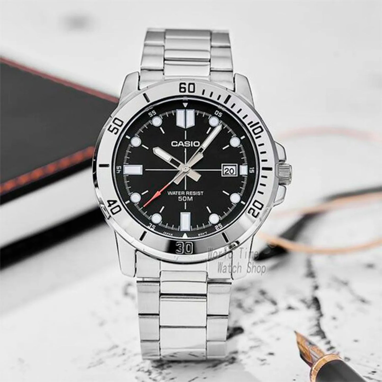 MTP-VD01D | RELOJ CASIO ORIGINAL DE ACERO / CUERO | CAS-265, CAS-269, CAS-270