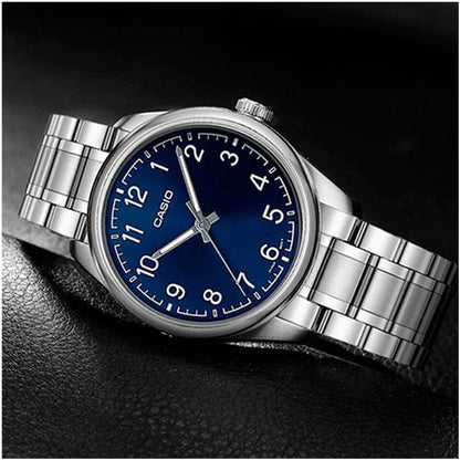 MTP-V005 | RELOJ CASIO ORIGINAL DE ACERO PLATEADO | CAS-103, CAS-232, CAS-15