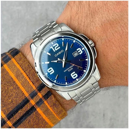 RELOJ CASIO STEEL AZUL MTP-1314D-2A | SKU: CAS-22