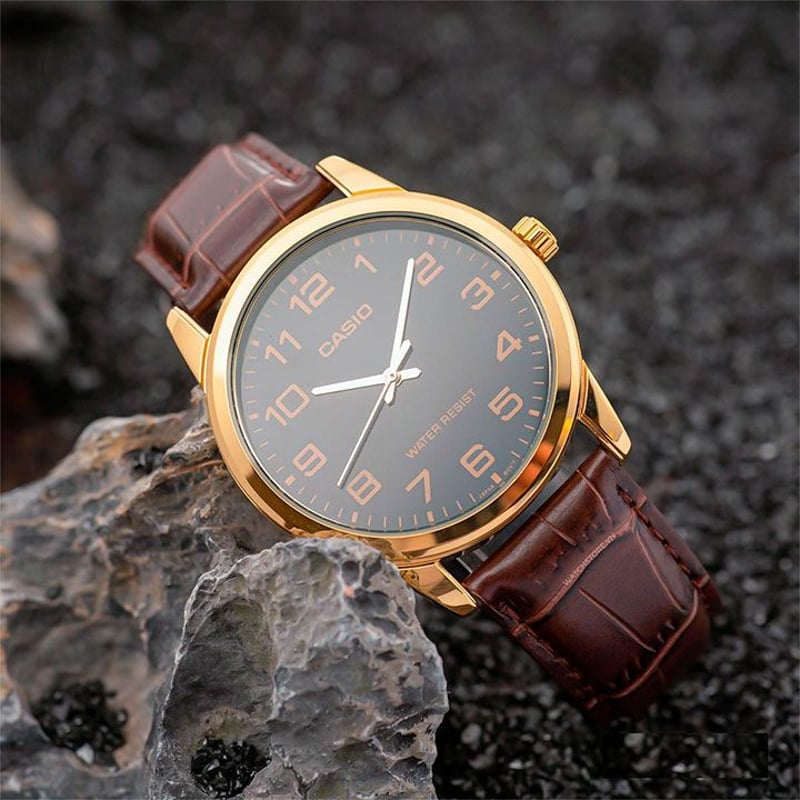RELOJ CASIO CUERO MTP-V001GL-1B | SKU: CAS-3