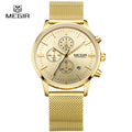 RELOJ MEGIR ACERO NEGRO DORADO | SKU: MEG-5, MEG-6