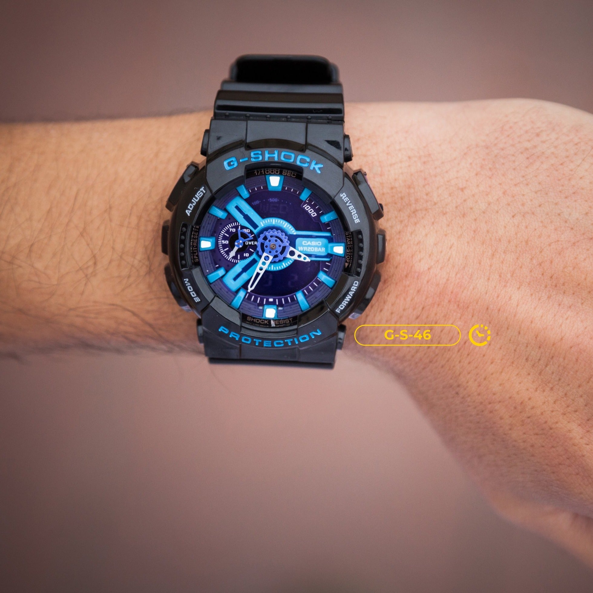 RELOJ G-SHOCK - AZUL NEÌÒN | SKU: G-S-46 - CLOCK-PERU