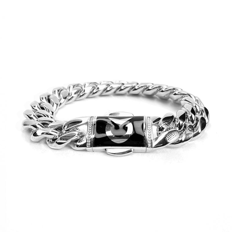 BRAZALETE PLATA CUBAN LINK CLOCK | BRA-24