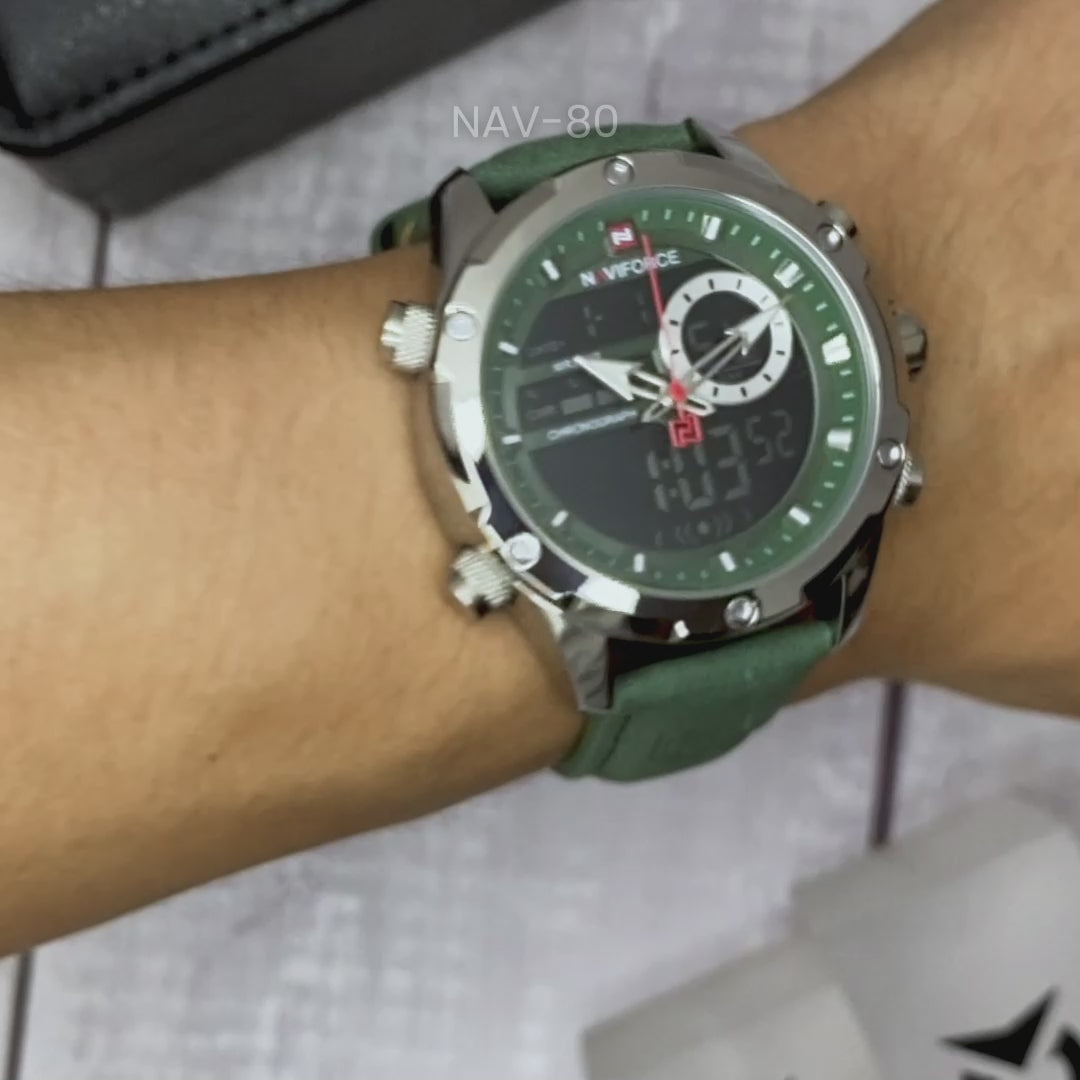 RELOJ NAVIFORCE ORIGINAL CASUAL MARRÓN Y NEGRO | NAV-112 | NAV-113 | NAV-80