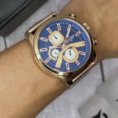 RELOJ NAVIFORCE ORIGINAL AZULINO DORADO NF9211 | NAV-72