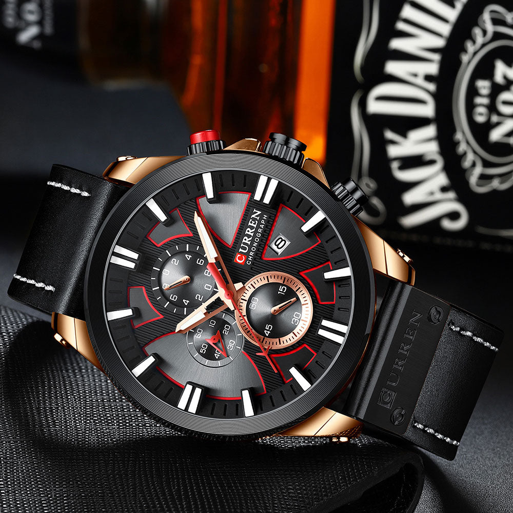 RELOJ CURREN - MODA CĹSICA NEGRO | SKU: CUR-45 - CLOCK-PERU