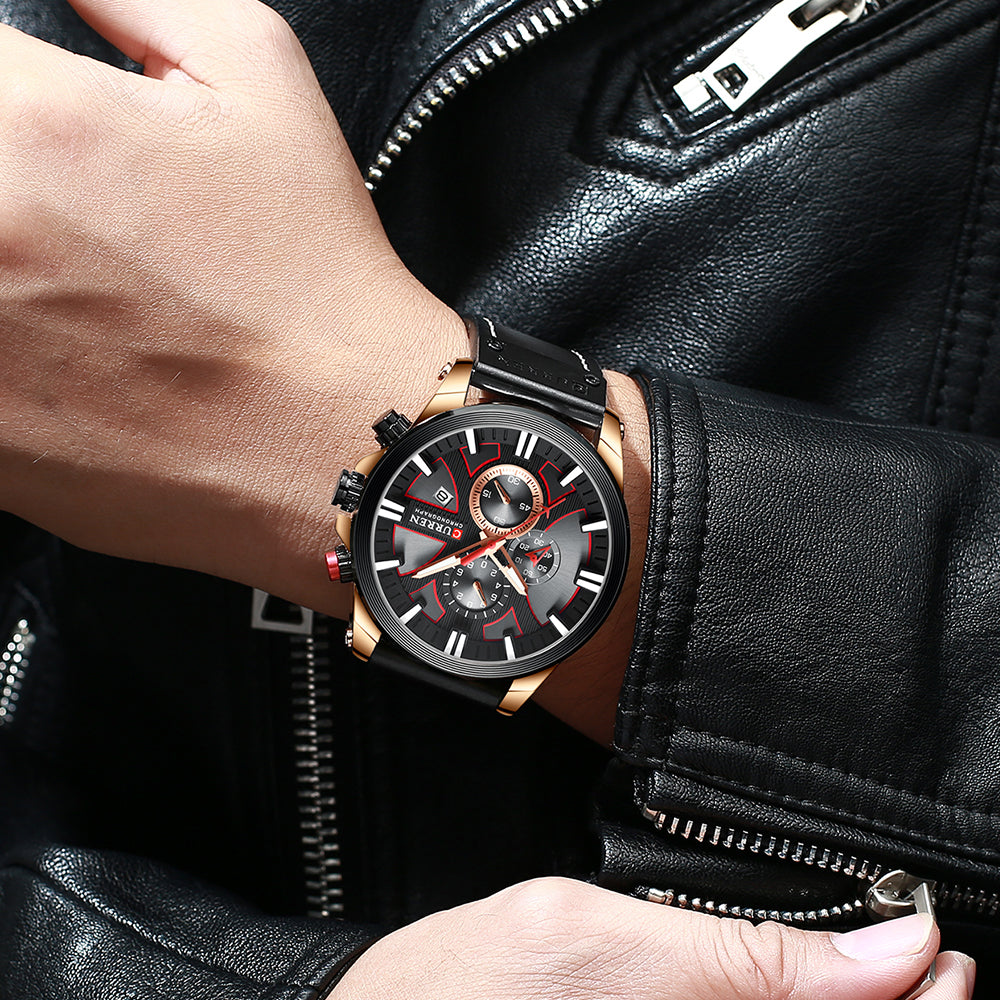 RELOJ CURREN - MODA CĹSICA NEGRO | SKU: CUR-45 - CLOCK-PERU