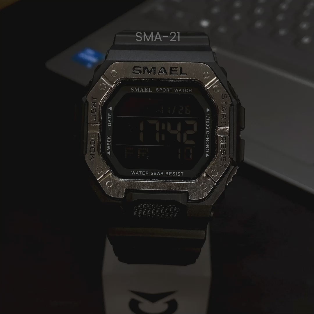 RELOJ SMAEL ORIGINAL CASUAL NEGRO DIGITAL | SMA-21 (4)