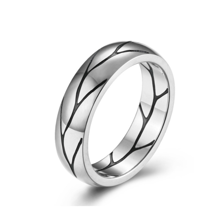 ANILLO LEAF PLATEADO | RIN-04