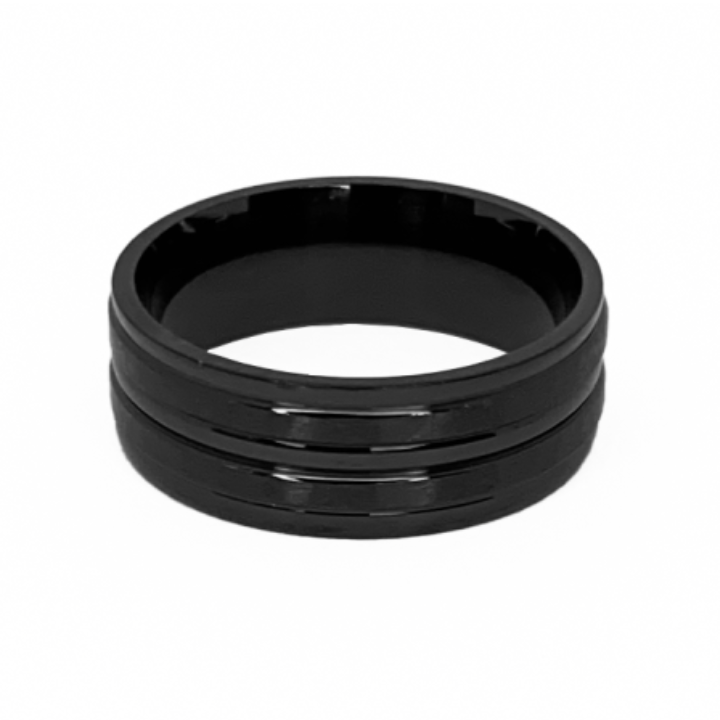ANILLO DOBLE NEGRO | RIN-06