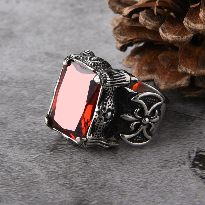 ANILLO DRAGON HEART PLATEADO | RIN-14
