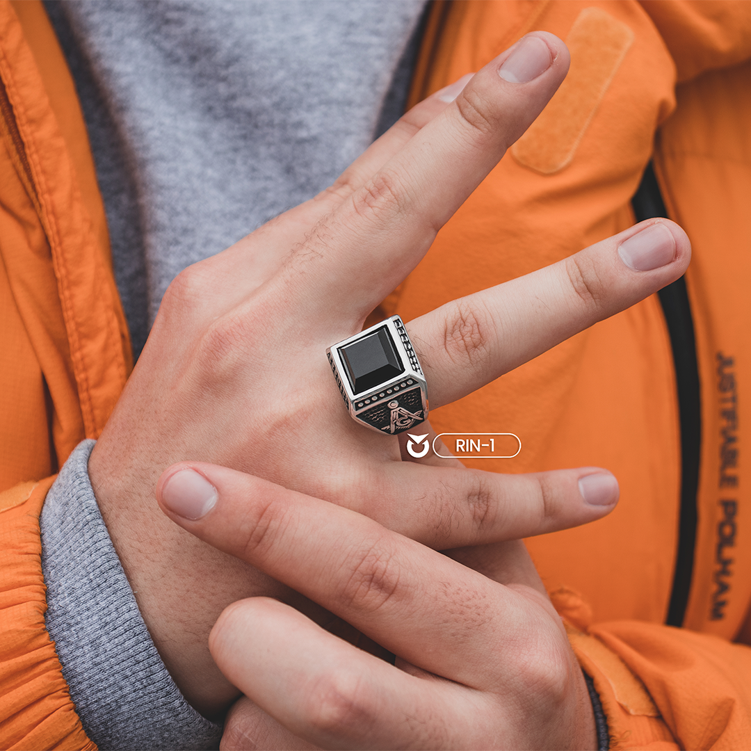 ANILLO RELÁMPAGO PLATEADO | RIN-01 PARA HOMBRE