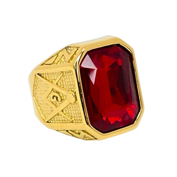 ANILLO RUBI DORADO | RIN-22