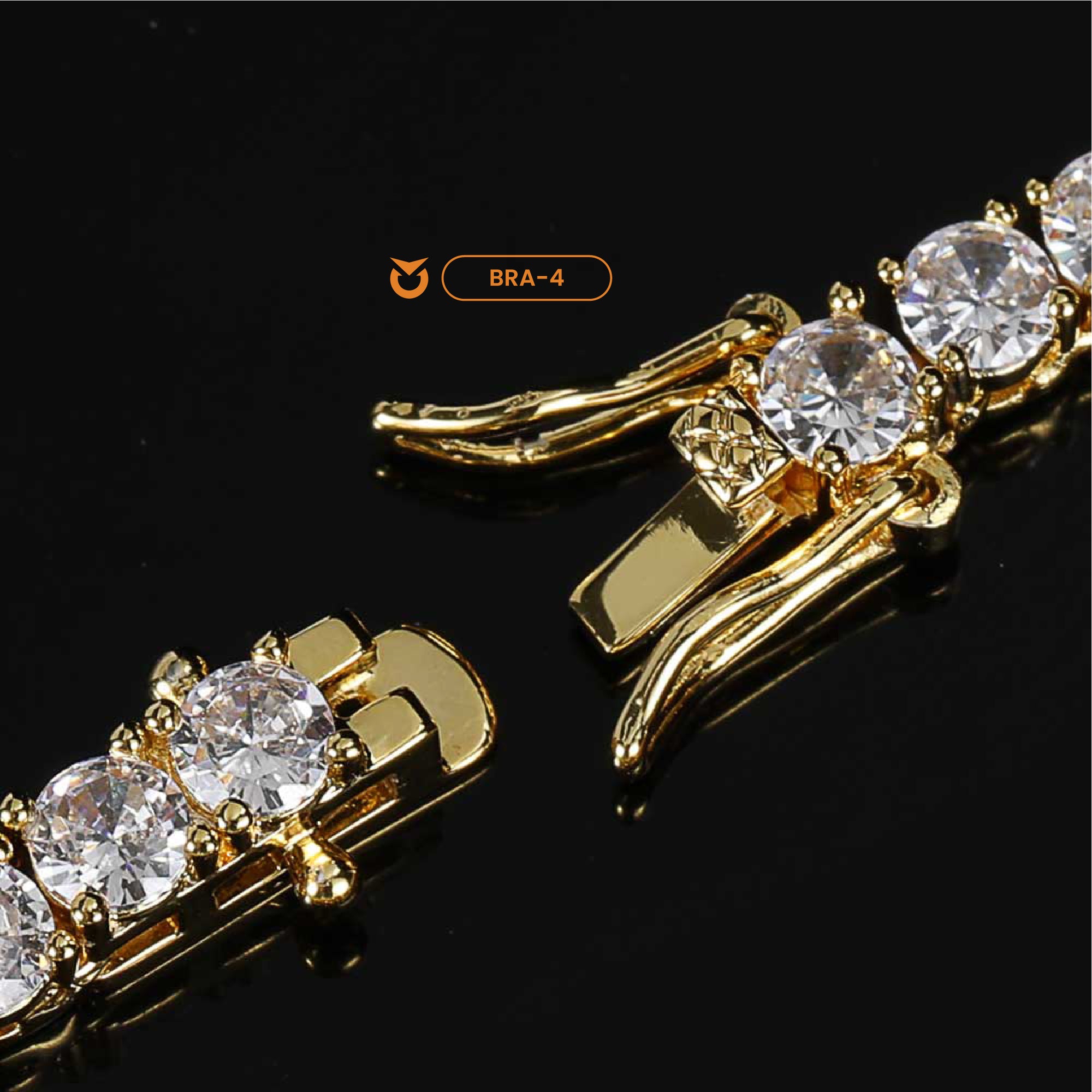PACK COLLAR + BRAZALETE:  ICED GOLD