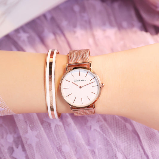 RELOJ HANNAH MARTIN - BRONCE CASUAL | SKU: HAN-1