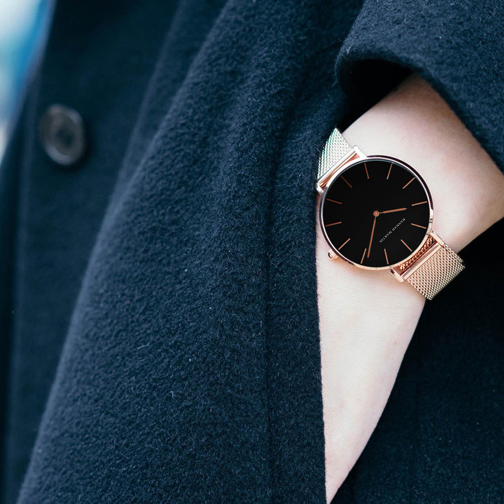 RELOJ HANNAH MARTIN ORIGINAL ELEGANTE ORO ROSA | HAN-2