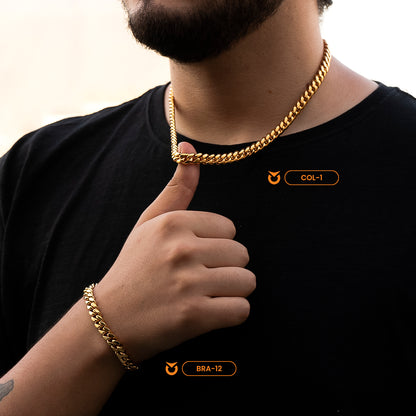 PACK COLLAR + BRAZALETE:  TOTAL GOLD