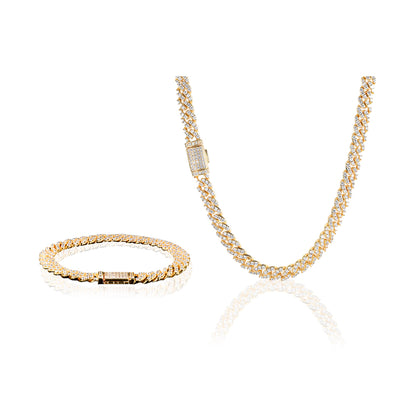 PACK COLLAR + BRAZALETE: CUBIC LION ORO