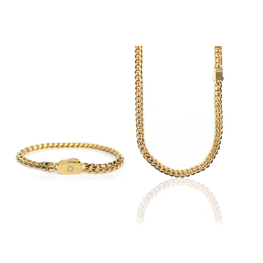 PACK COLLAR + BRAZALETE:  TOTAL GOLD