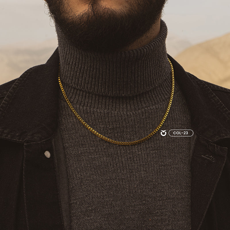 COLLAR CUBO DORADO | COL-23