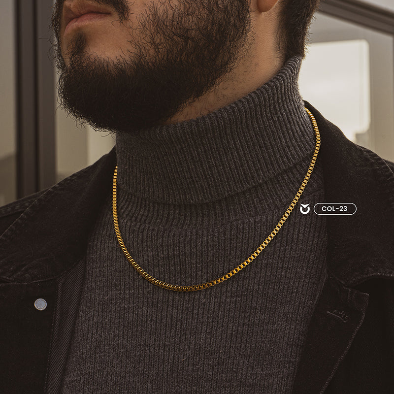 COLLAR CUBO DORADO | COL-23