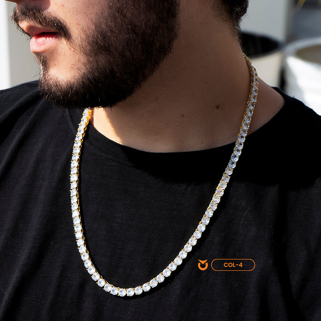 PACK COLLAR + BRAZALETE:  ICED GOLD