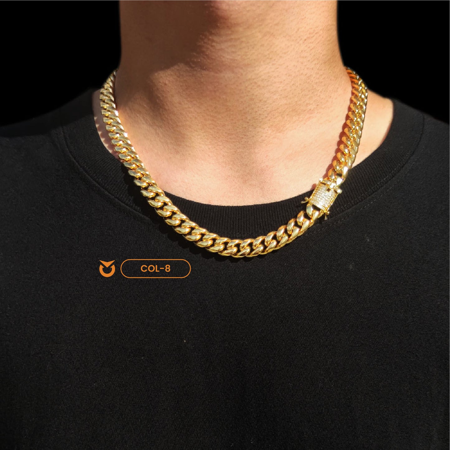 PACK COLLAR + BRAZALETE:  GOLD CURB MIAMI