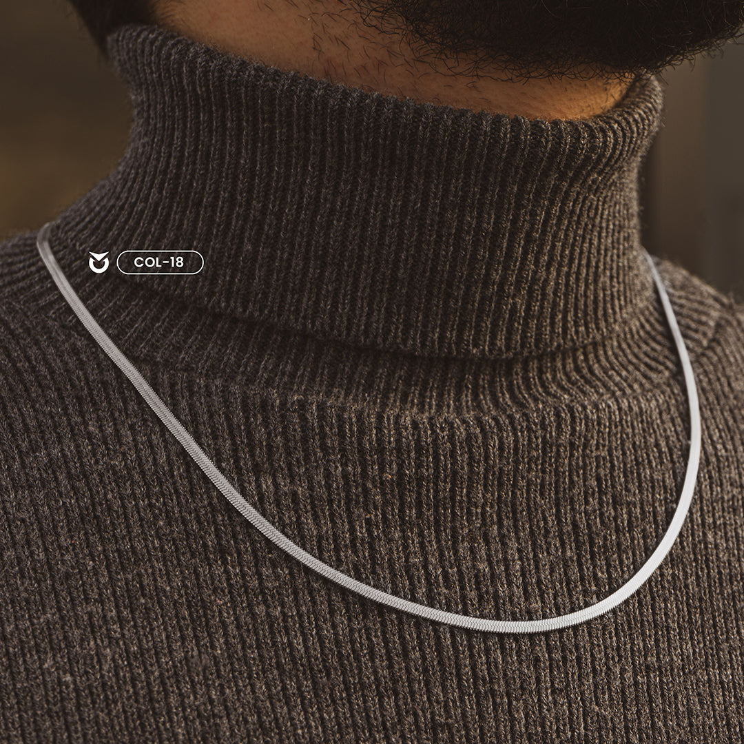 COLLAR ESPIGA PLANO - PLATEADO | COL-18 (2)