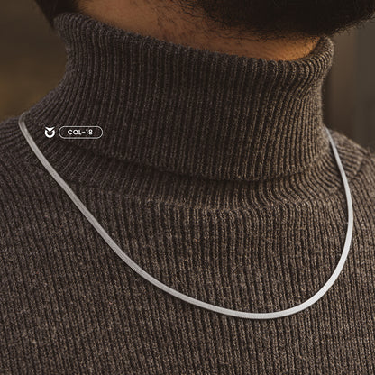 COLLAR ESPIGA PLANO - PLATEADO | COL-18 (2)