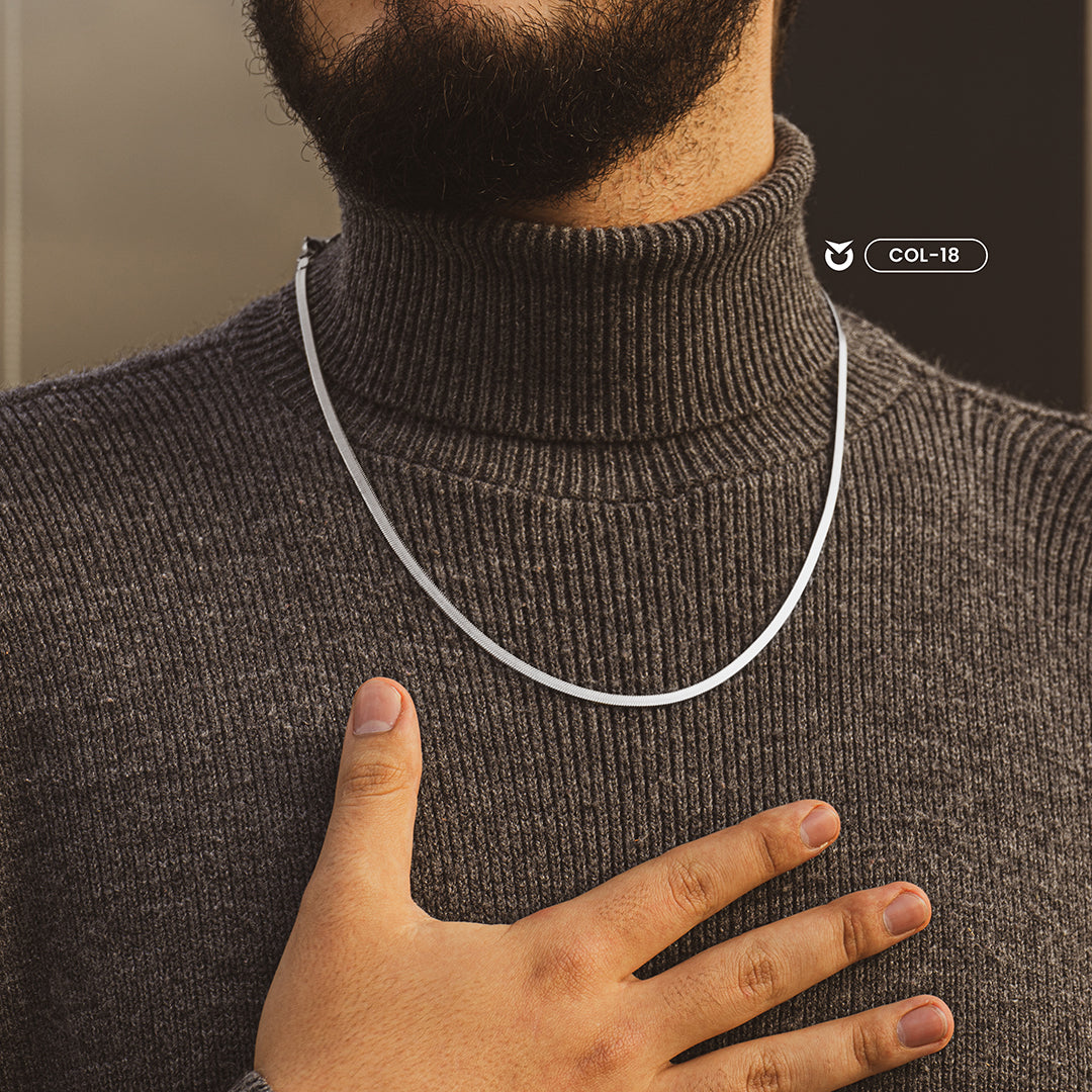 COLLAR ESPIGA PLANO - PLATEADO | COL-18 (5)